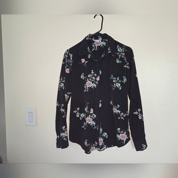 H&M Floral Black Women's Top - Picture 1 of 5